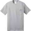 Custom Port & Co Core Blend Pocket Tee. Ash