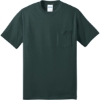 Custom Port & Co Core Blend Pocket Tee. Dark Green