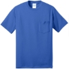 Custom Port & Co Core Blend Pocket Tee. Royal Blue