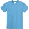 Custom Port & Co Youth Core Blend Tee. Aquatic Blue