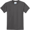 Custom Port & Co Youth Core Blend Tee. Charcoal Gray