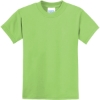 Custom Port & Co Youth Core Blend Tee. Lime Green