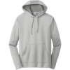 Custom Port & Co Performance Fleece Pullover Hooded Sweatshirt. Silver