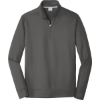 Custom Port & Co Performance Fleece 1/4-Zip Pullover Sweatshirt. Charcoal Gray