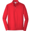 Custom Port & Co Performance Fleece 1/4-Zip Pullover Sweatshirt. Red