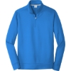 Custom Port & Co Performance Fleece 1/4-Zip Pullover Sweatshirt. Royal Blue