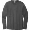Custom Port & Co Long Sleeve Bouncer Tee Coal Grey