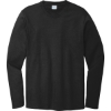 Custom Port & Co Long Sleeve Bouncer Tee Deep Black