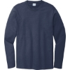 Custom Port & Co Long Sleeve Bouncer Tee Navy Blue