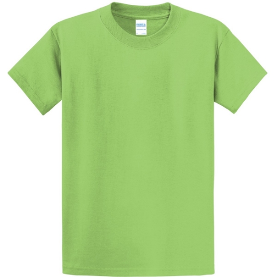 Custom Port & Co Essential Tee. Lime Green