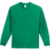 Custom Port & Co Long Sleeve Essential Tee. Kelly Green