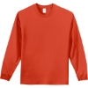 Custom Port & Co Long Sleeve Essential Tee. Orange