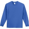 Custom Port & Co Long Sleeve Essential Tee. Royal Blue