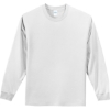 Custom Port & Co Long Sleeve Essential Tee. White