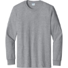 Custom Port & Co Tall Long Sleeve Essential Tee. Athletic Heather Gray