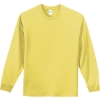Custom Port & Co Tall Long Sleeve Essential Tee. Yellow