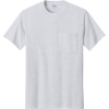 Custom Port & Co Essential Pocket Tee. Ash Gray