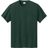 Custom Port & Co Essential Pocket Tee. Dark Green