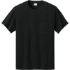 Custom Port & Co Essential Pocket Tee. Jet Black