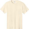 Custom Port & Co Essential Pocket Tee. Natural Beige