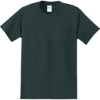 Custom Port & Co Tall Essential Pocket Tee. Dark Green