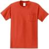 Custom Port & Co Tall Essential Pocket Tee. Orange