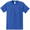 Custom Port & Co Tall Essential Pocket Tee. Royal Blue