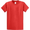 Custom Port & Co Tall Essential Tee. Fiery Red