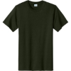Custom Port & Co Tall Essential Tee. Olive Green