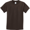 Custom Port & Co Youth Essential Tee. Dk Choc Brown