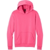 Custom Port & Co Easy Fleece Pullover Hooded Sweatshirt Neon Pink