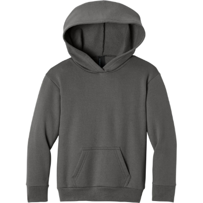 Custom Port & Co Youth Easy Fleece Pullover Hooded Sweatshirt Charcoal Gray
