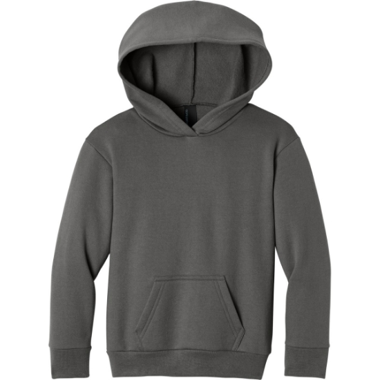 Custom Port & Co Youth Easy Fleece Pullover Hooded Sweatshirt Charcoal Gray