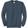 Custom Port & Co Core Fleece Crewneck Sweatshirt. Heather Navy Blue