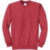 Custom Port & Co Core Fleece Crewneck Sweatshirt. Heather Red