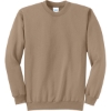 Custom Port & Co Core Fleece Crewneck Sweatshirt. Sand Tan