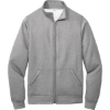 Custom Port & Co Core Fleece Cadet Full-Zip Sweatshirt Athletic Heather Gray