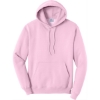 Custom Port & Co Core Fleece Pullover Hooded Sweatshirt. Cherry Blossom Pink