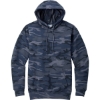 Custom Port & Co Core Fleece Camo Pullover Hooded Sweatshirt. Heather Navy Blue Camo