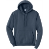 Custom Port & Co Tall Core Fleece Pullover Hooded Sweatshirt Heather Navy Blue