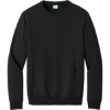 Custom Port & Co Core Fleece Crewneck Pocket Sweatshirt Jet Black