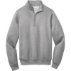 Custom Port & Co Core Fleece 1/4-Zip Pullover Sweatshirt Athletic Heather Gray