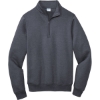 Custom Port & Co Core Fleece 1/4-Zip Pullover Sweatshirt Heather Navy Blue