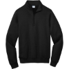 Custom Port & Co Core Fleece 1/4-Zip Pullover Sweatshirt Jet Black