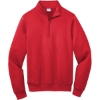 Custom Port & Co Core Fleece 1/4-Zip Pullover Sweatshirt Red
