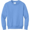 Custom Port & Co Youth Core Fleece Crewneck Sweatshirt Carolina Blue