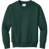 Custom Port & Co Youth Core Fleece Crewneck Sweatshirt Dark Green