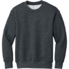 Custom Port & Co Youth Core Fleece Crewneck Sweatshirt Dark Heather Gray