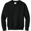 Custom Port & Co Youth Core Fleece Crewneck Sweatshirt Jet Black