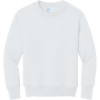 Custom Port & Co Youth Core Fleece Crewneck Sweatshirt White